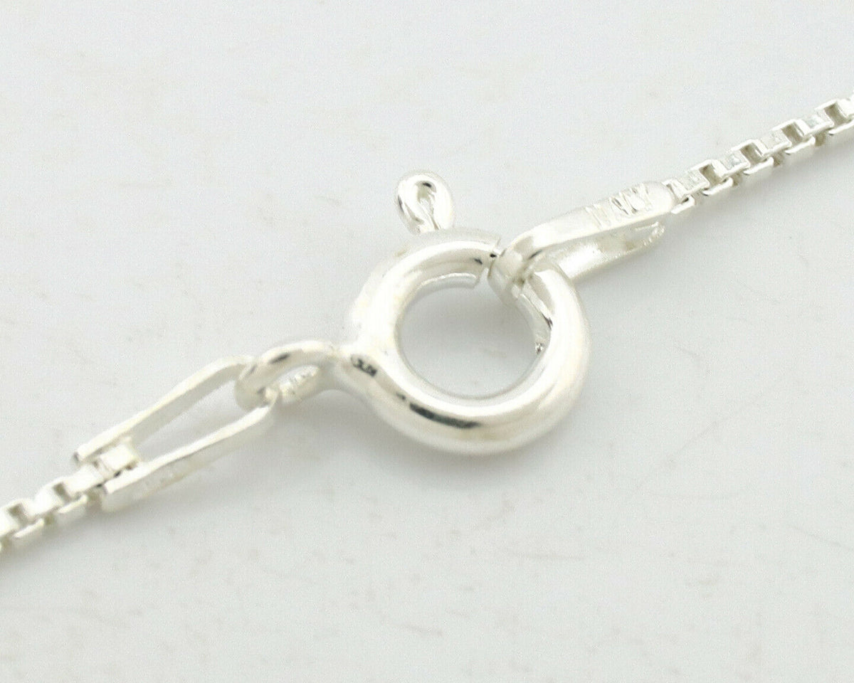 Navajo Necklace .925 Silver Kingman Turquoise Signed Gecko C.1980's