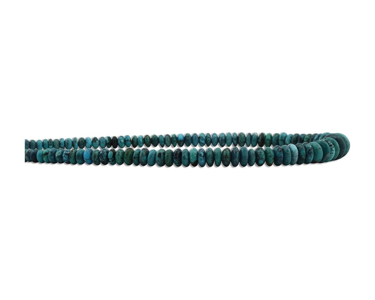 Navajo Necklace 925 Silver Black & Blue Spiderweb Turquoise Native Artist C.80's