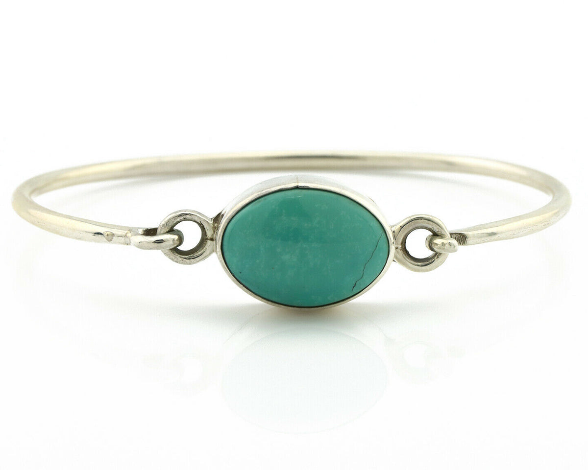 Navajo Bracelet .925 Silver Blue Arizona Turquoise Native American Artist C.90's