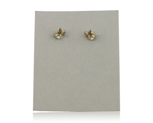 Navajo Earrings 925 Silver Natural Denim Lapis Native American Earrings C.80's