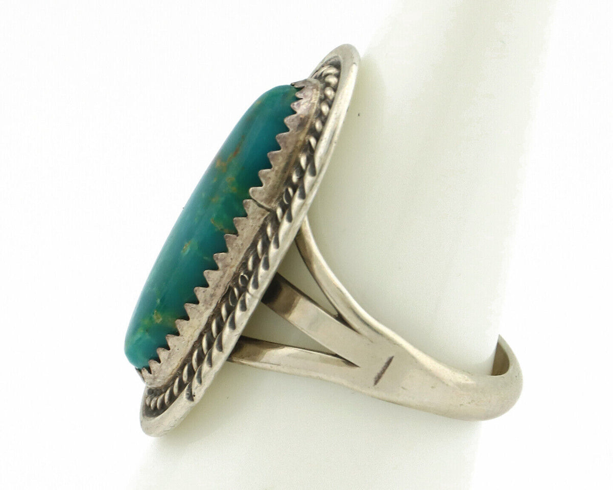 Navajo Ring 925 Silver Southwest Blue Turquoise Artist Signed Begay C.80's