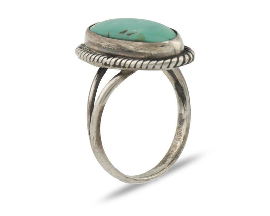 Navajo Handmade Ring 925 Silver Arizona Turquoise Native Artist C.80's