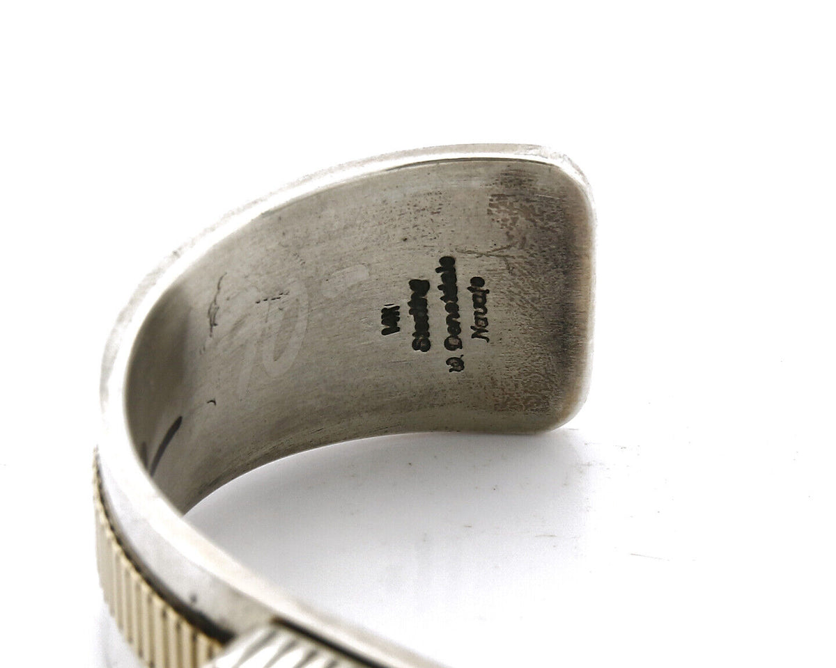 Navajo William Denetdale Bracelet 14k SOLID Gold & .925 Silver C.80's
