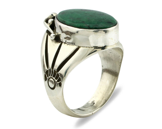 Navajo Ring .925 Silver Handmade Crescent Valley Native Artist C.80's