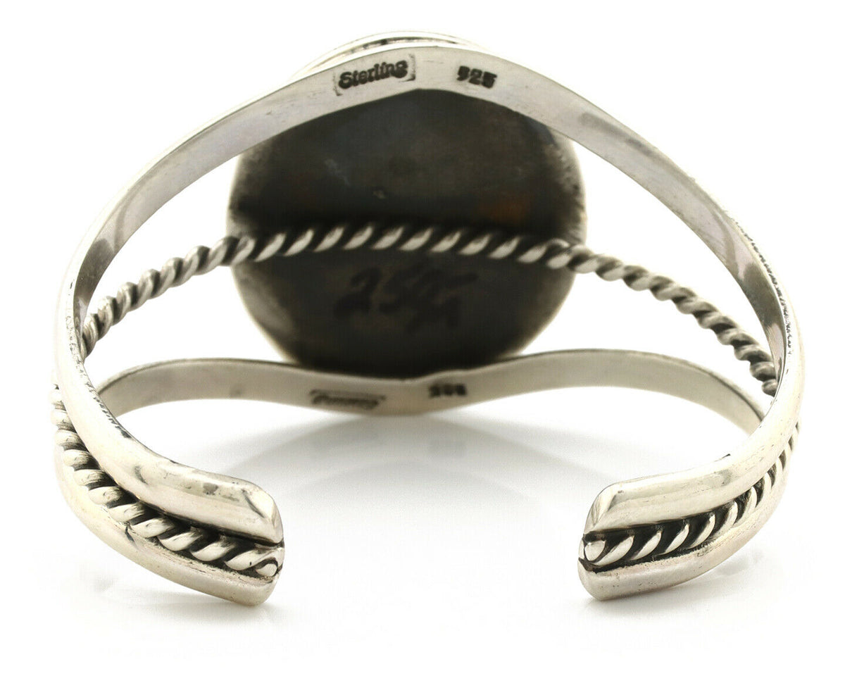 Navajo Bracelet .925 Silver Black Onyx Artist Native American C.90's