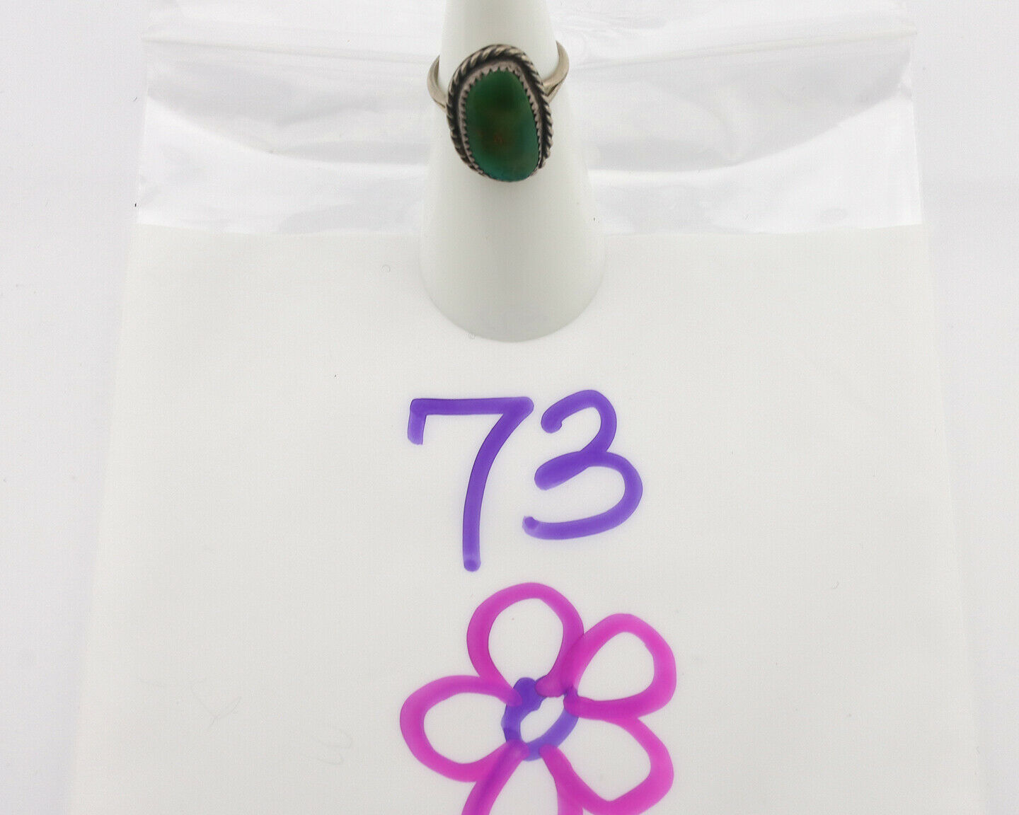 Navajo Ring .925 Silver Royston Turquoise Native Artist C.80's