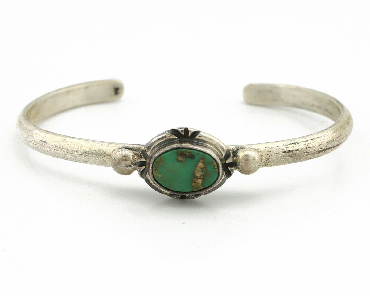 Navajo Bracelet .925 Silver Royston Turquoise Native American Artist C.90's