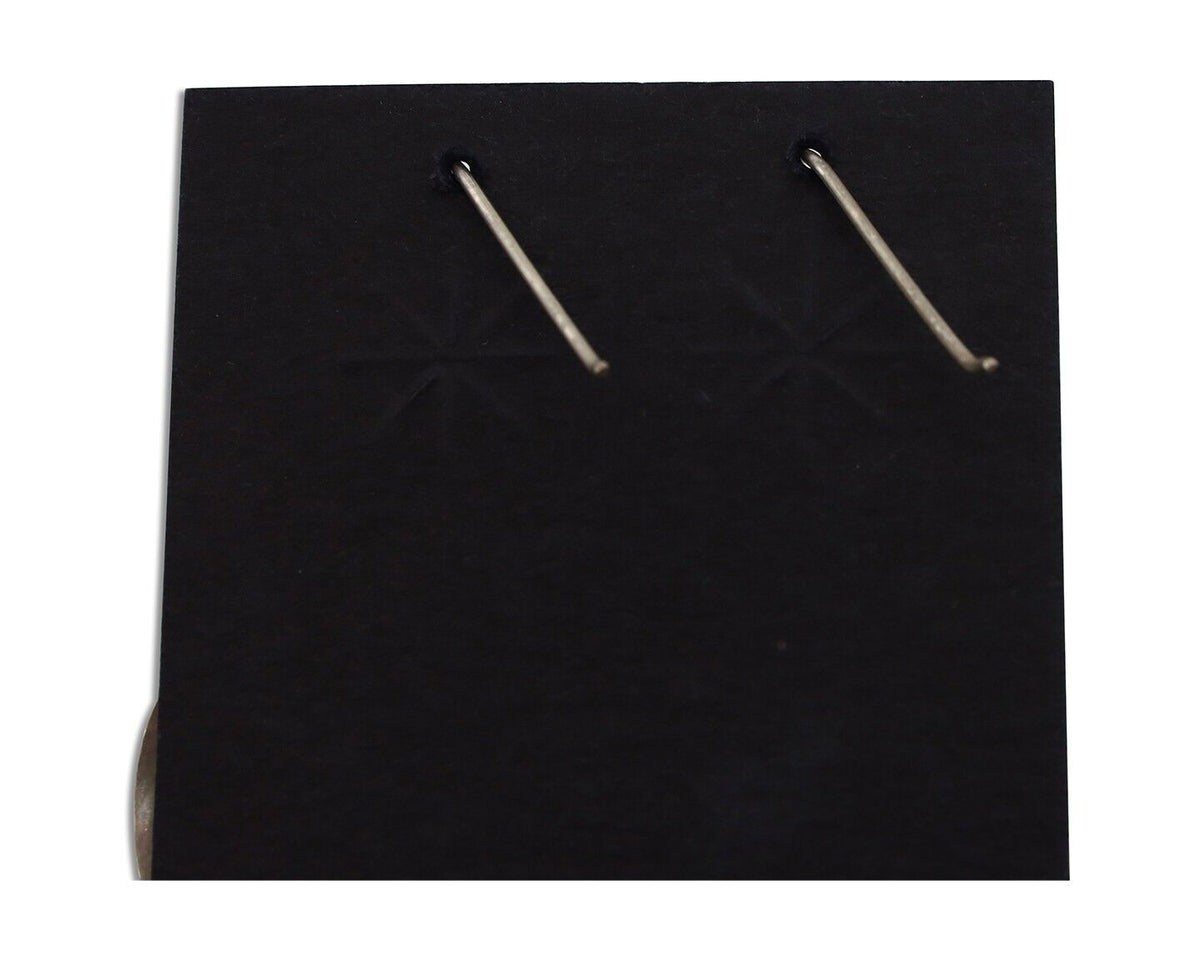Navajo Earrings 925 Silver Natural Black Onyx Artist Signed T C.80's