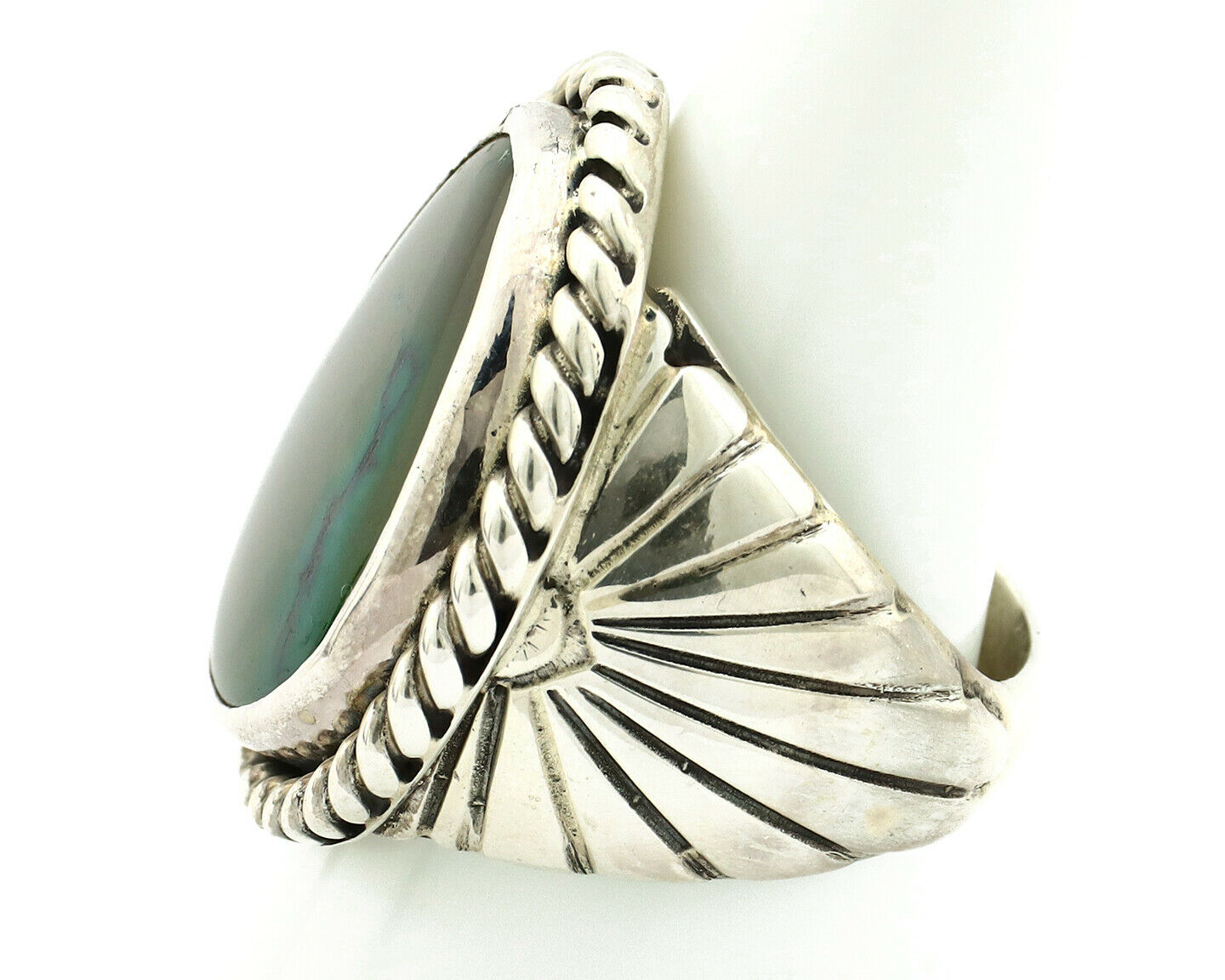Navajo Ring .925 Silver Royston Turquoise Artist Signed DZ C.80's