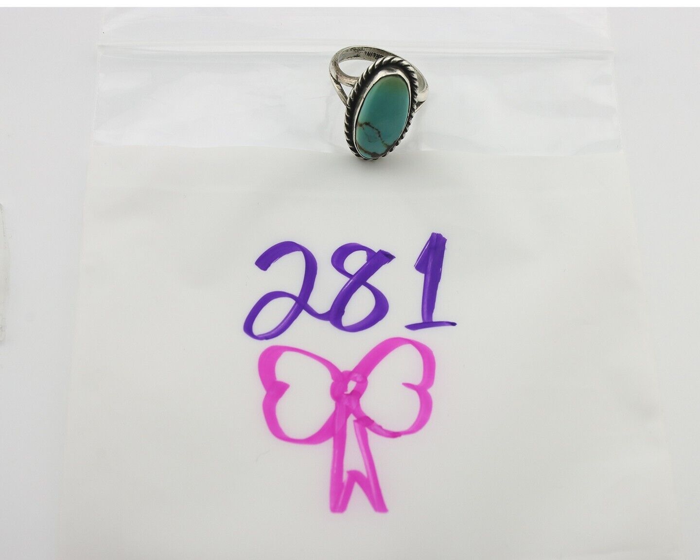 Navajo Handmade Ring .925 Silver Southwest Turquoise Native Artist C.80's
