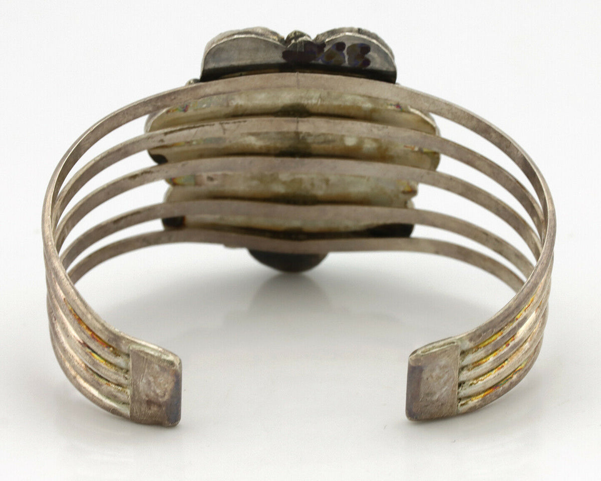 Navajo Bracelet .925 Silver Royston Turquoise Native American Artist C.80's