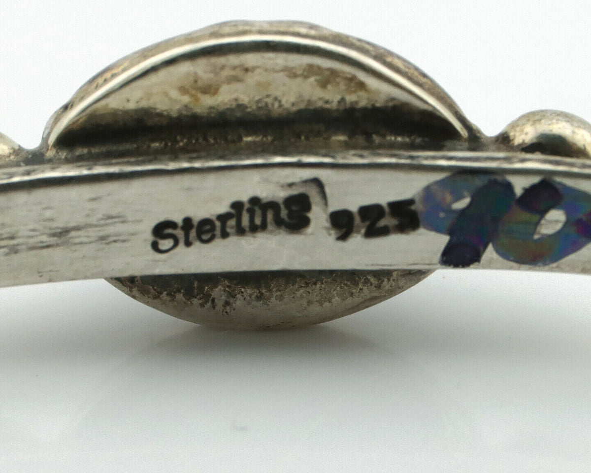 Navajo Bracelet .925 Silver Royston Turquoise Native American Artist C.90's