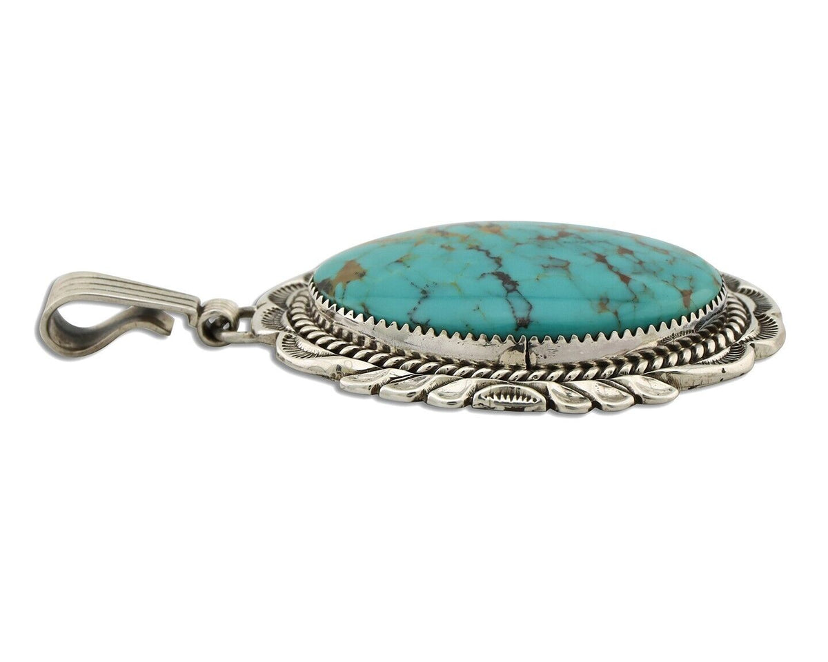 Navajo Handmade Necklace 925 Silver Arizona Turquoise William Denetdale C.80's