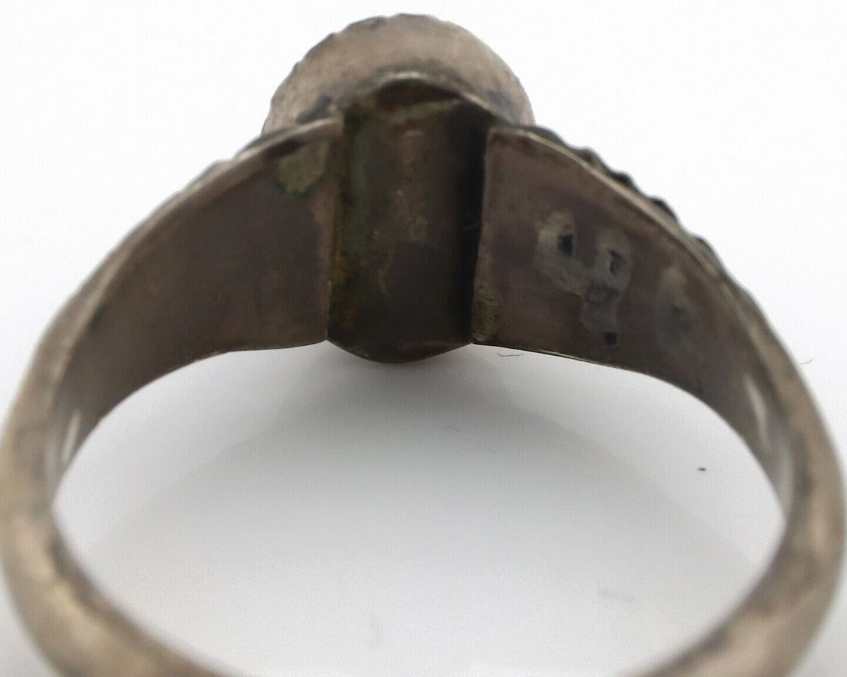 Navajo Ring 925 Silver Natural Mined Turquoise Native Artist C.80's