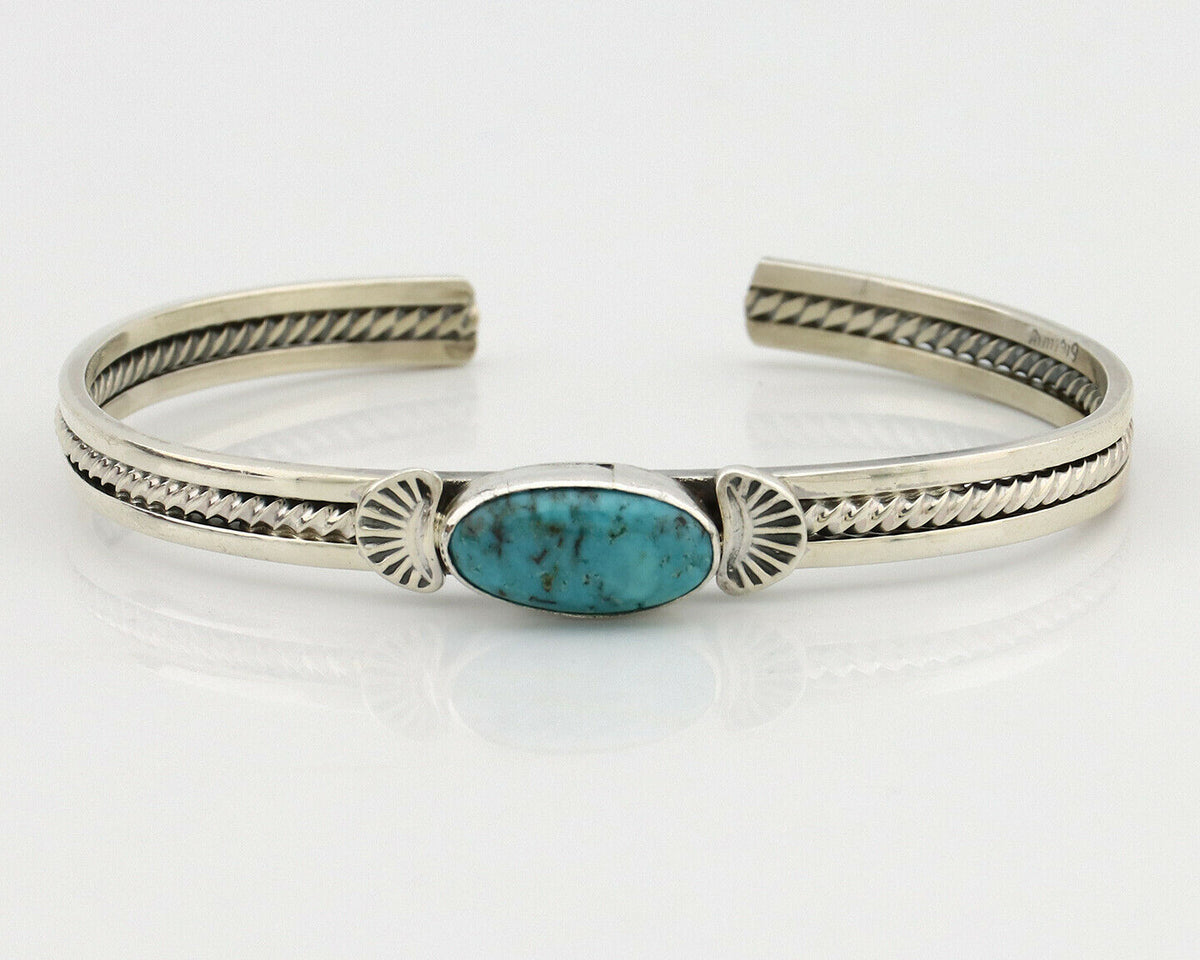 Women's Navajo .925 Silver Nevada Turquoise Artist Inca MFG Circa 1990's