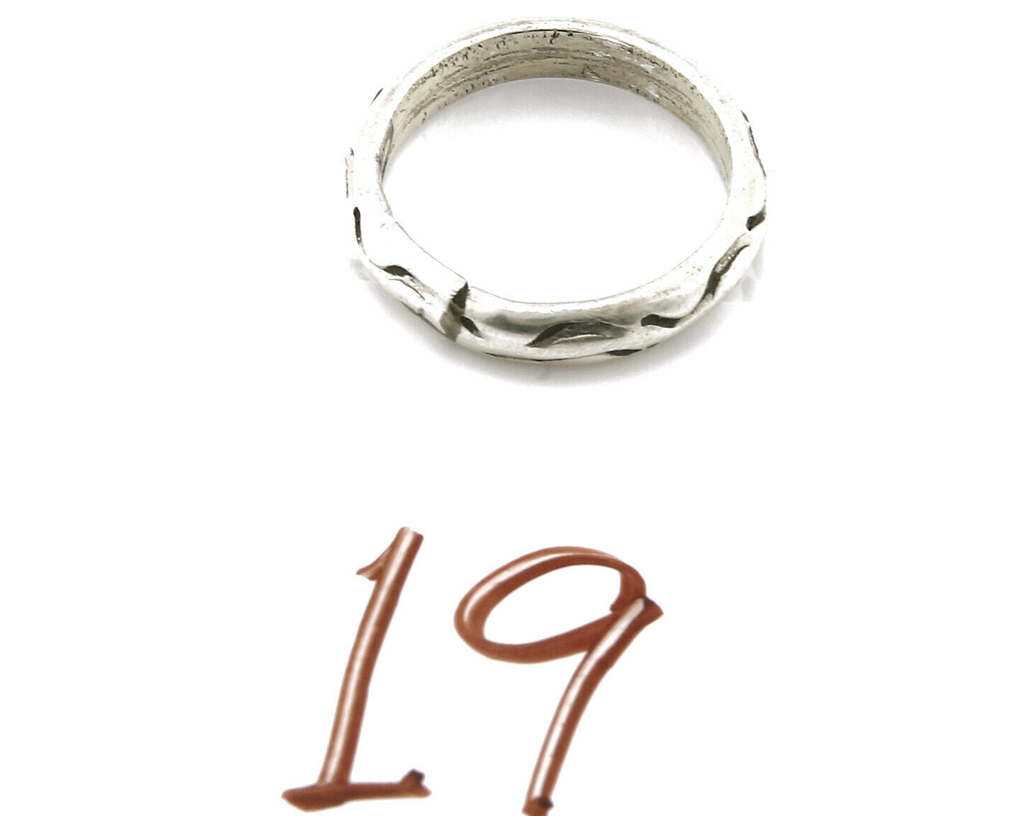 Women's Navajo Ring .925 SOLID Silver Hand Stamped Circa 1980's