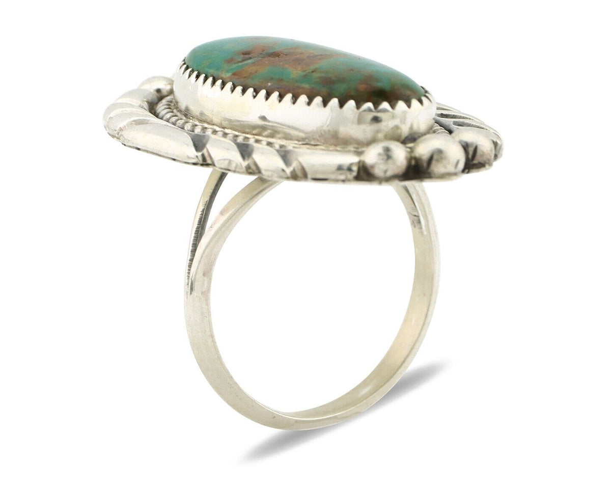 Navajo Ring 925 Silver Mountain Artist Signed JL C.80's
