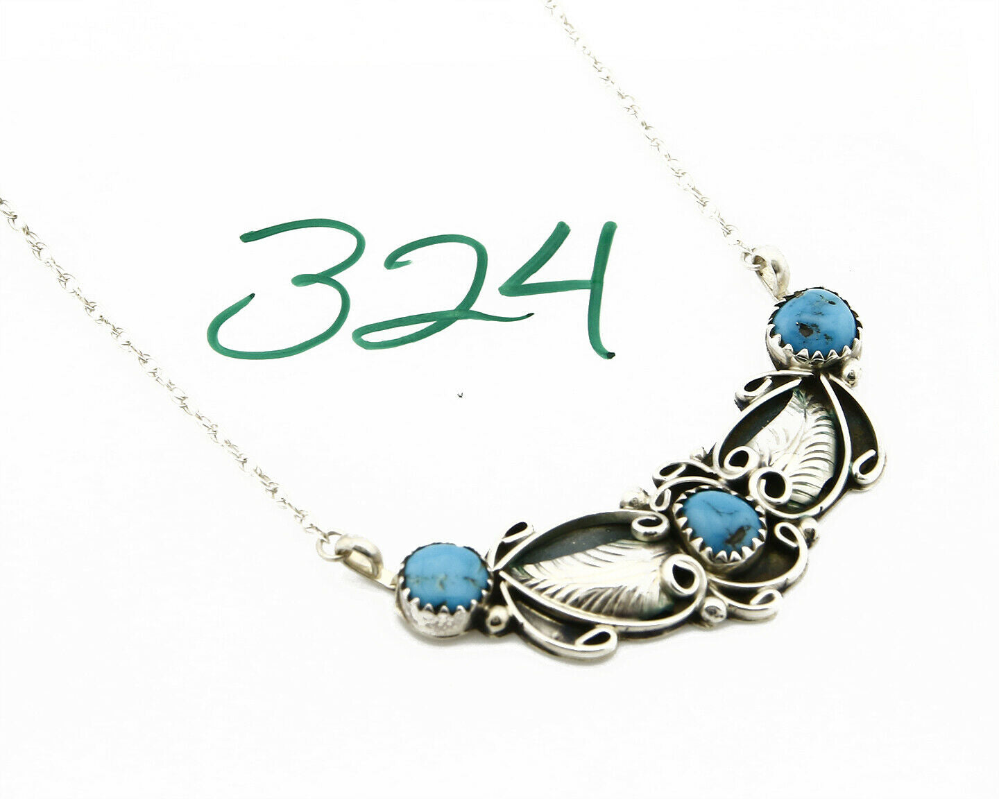 C.1980's Navajo Robert Bencenti Handmade .925 Silver Necklace