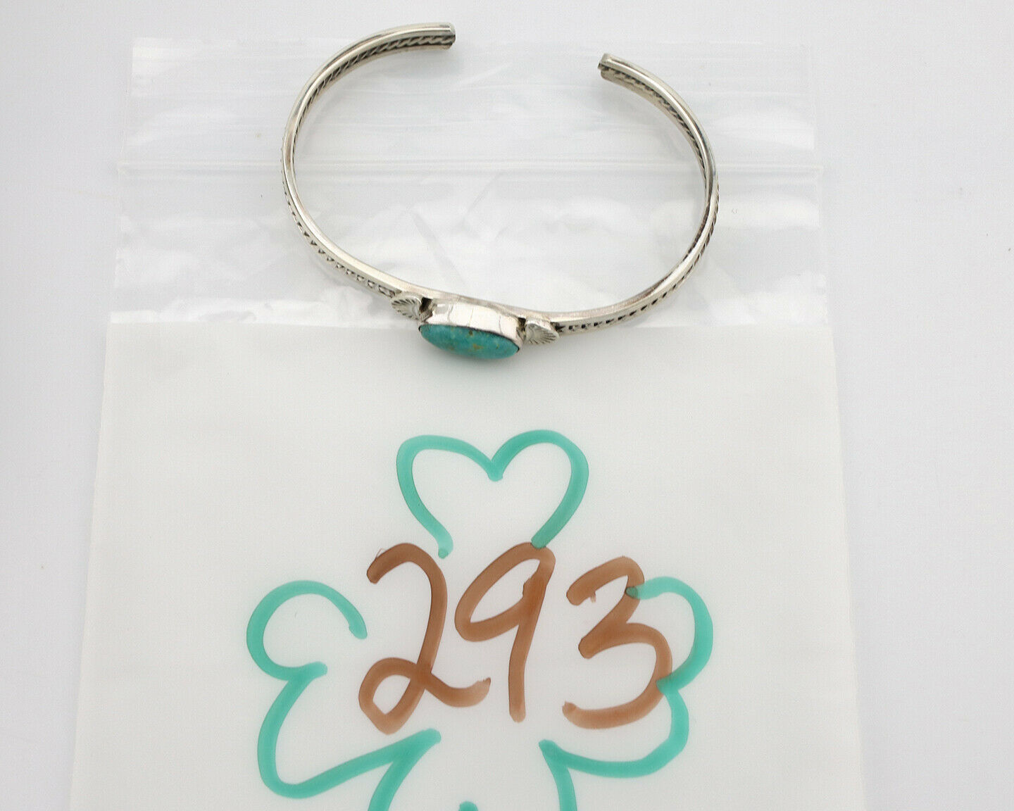 Women's Navajo .925 Silver Nevada Turquoise Artist Inca MFG Circa 1990's