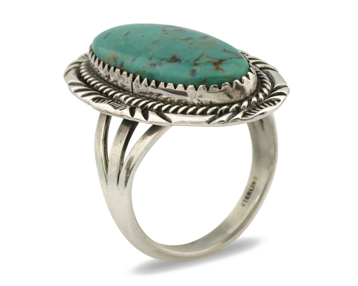 Navajo Ring .925 Silver Arizona Turquoise Artist Native American C.80's