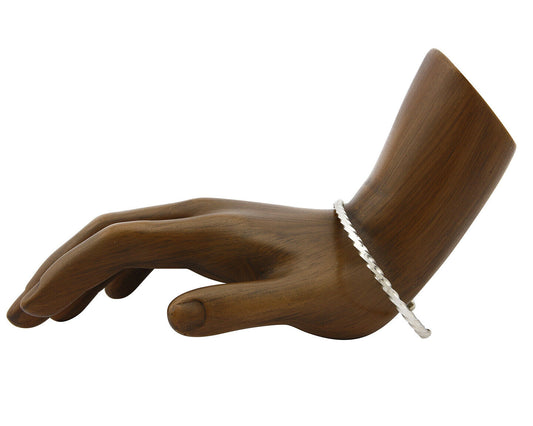 Navajo Bracelet .925 Silver Native American Artist Handmade 3.0 mm wide C.1980's