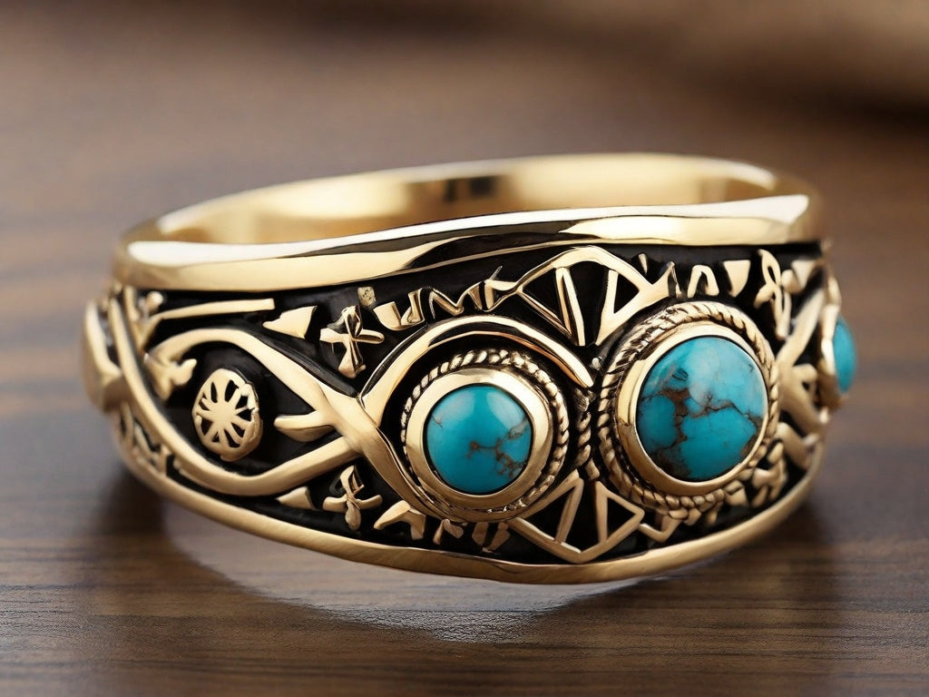 Navajo Gold Rings