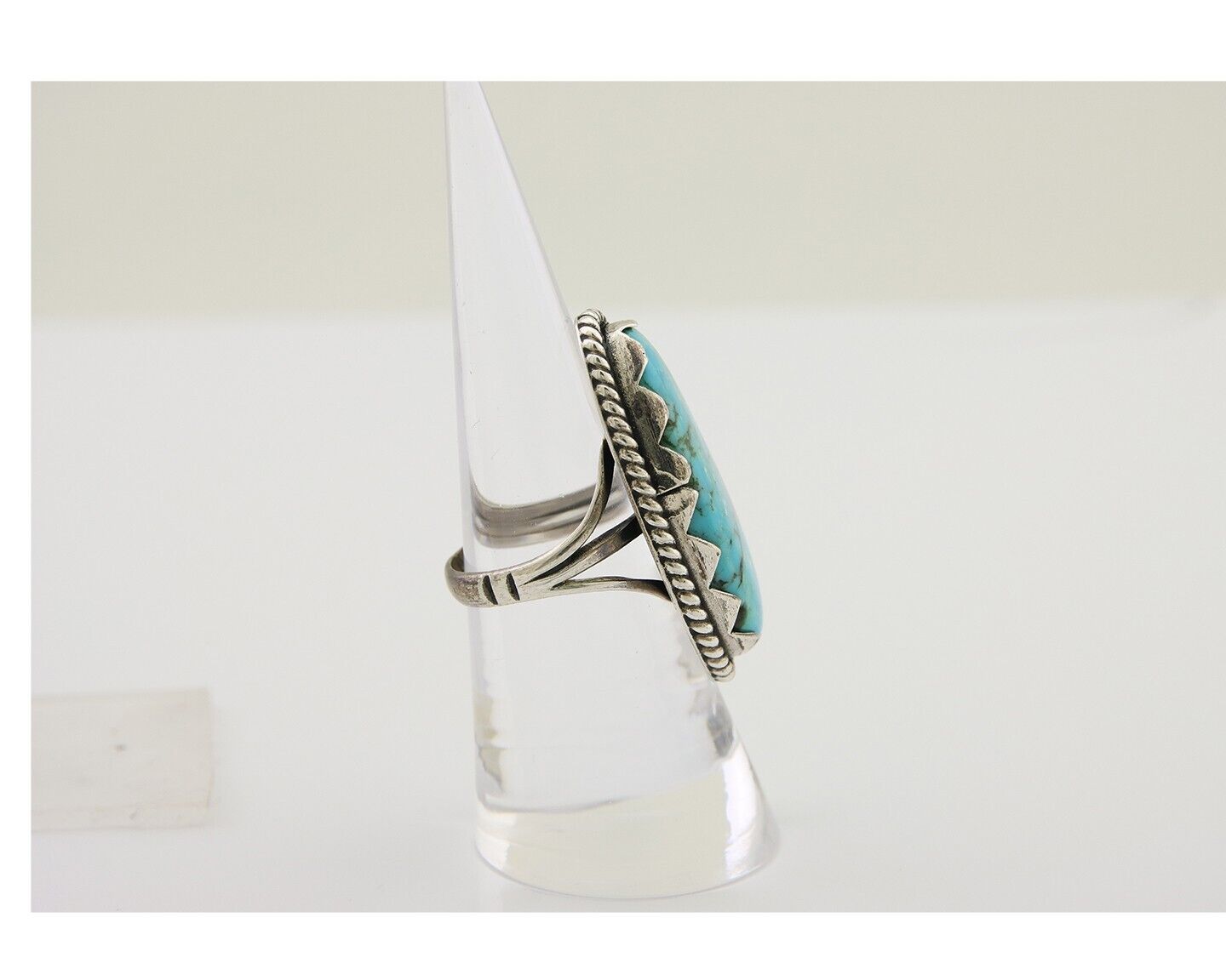 Navajo Handmade Ring 925 Silver Turquoise Native American Artist C.80's