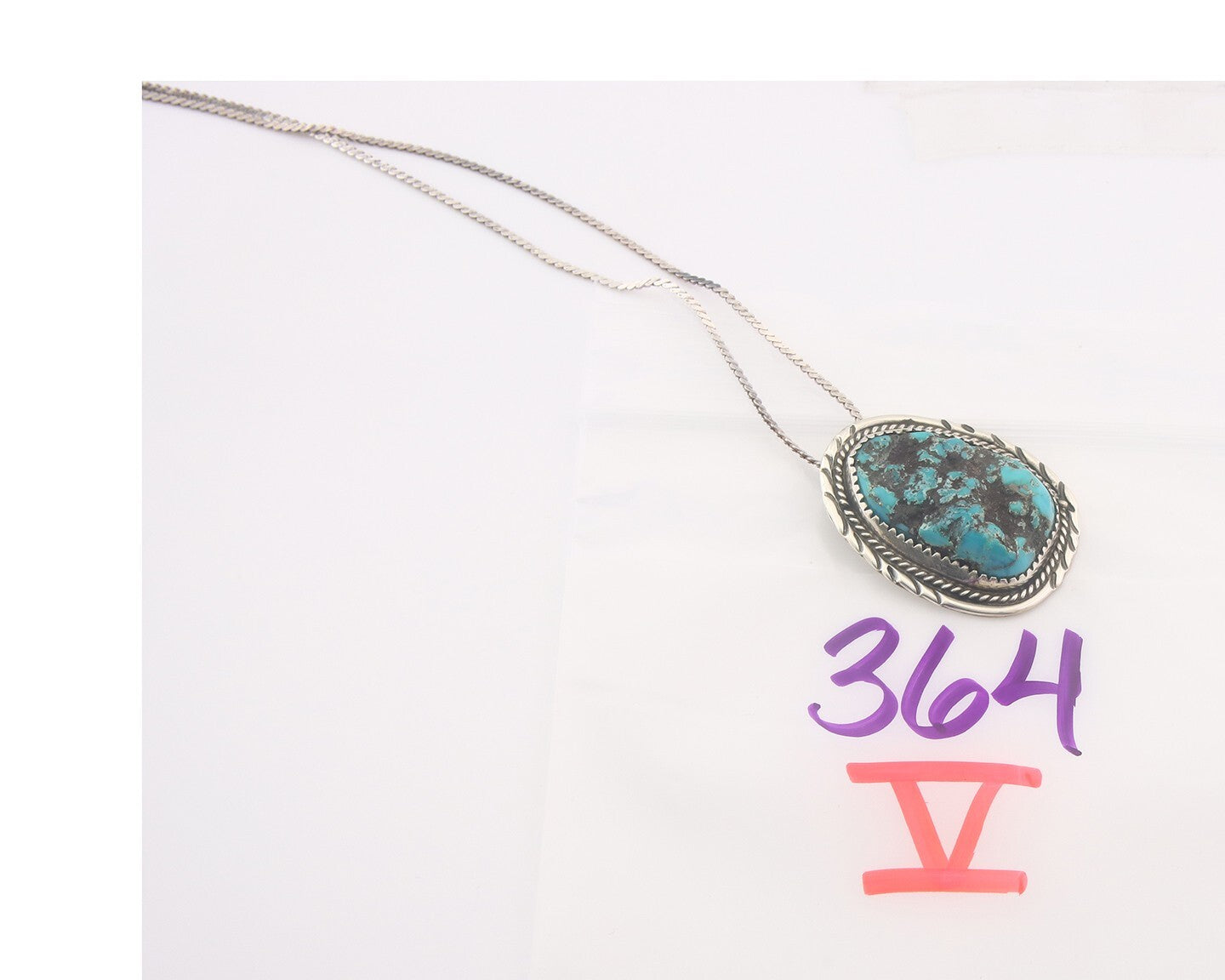Navajo Sterling silver Necklace Turquosie Authentic Vintage Native American