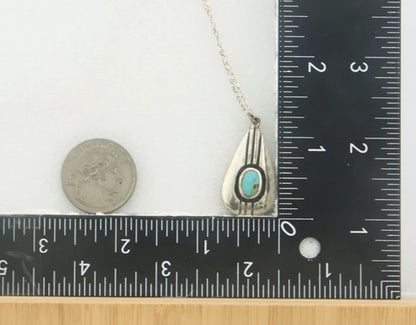 Navajo Necklace Sterling Silver Natural Blue Turquoise Vintage