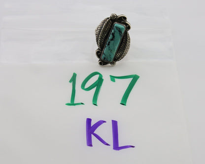 Navajo Handmade Ring 925 Silver Natural Turquoise Native Artist C.80's