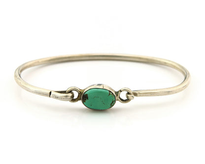 Navajo Bracelet Sterling Silver Blue Turquoise Artist Signed Montoya