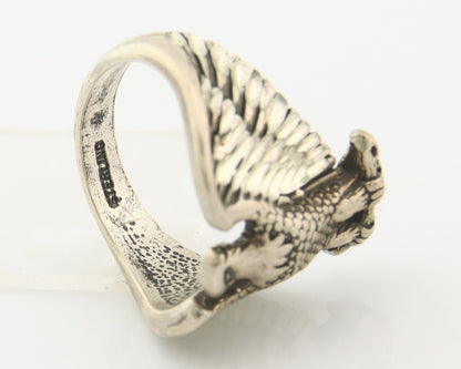 Navajo Eagle Ring Sterling Silver Traditional Authentic Size 10.0