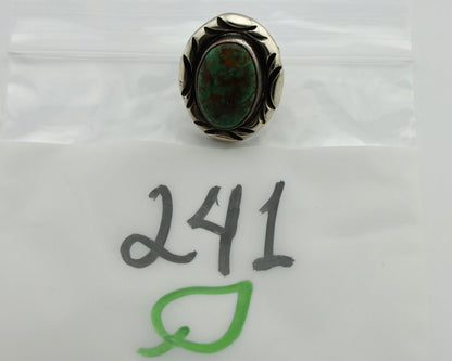 Navajo Ring 925 Silver Spiderweb Bisbee Turquoise Signed C Montoya C.80's