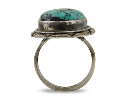 Navajo Handmade Ring 925 Silver Turquoise Native American Artist C.80's