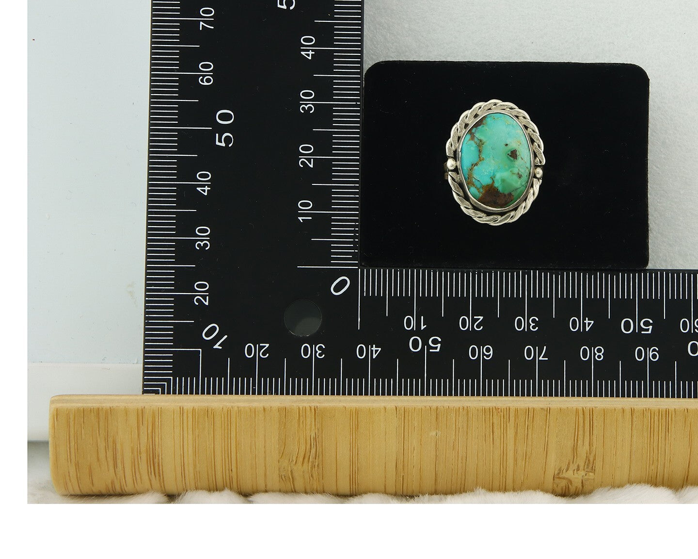 Vintage Navajo Ring 925 Sterling Natural Gemstone Native Artist Size 6.0