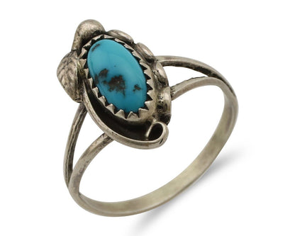 Navajo Ring 925 Silver Turquoise Artist Signed SkyStone Creations C.80's