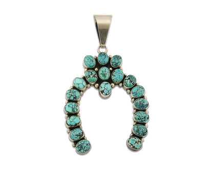 Navajo 925 Silver Turquoise Handmade Naja Artist Signed Paul Livingston C.80's