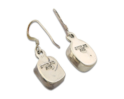 Navajo Earrings 925 Silver Natural Coral Native American Artist C.80's