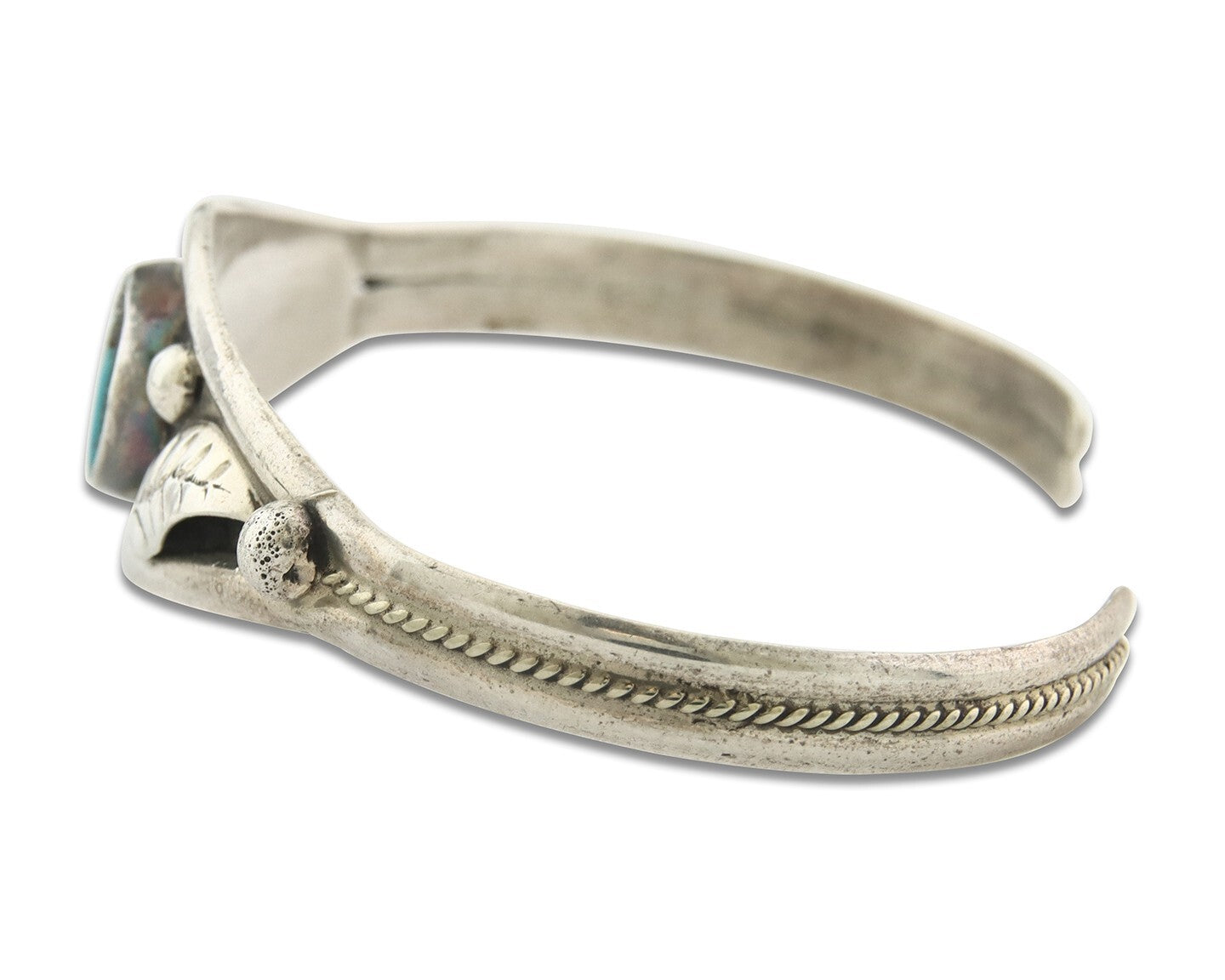 Vintage Navajo Bracelet 925 Silver Turquoise Handmade Signed GC 01 (The Turtle)