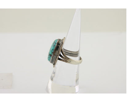 Navajo Handmade Ring 925 Silver Turquoise Native American Artist C.80's