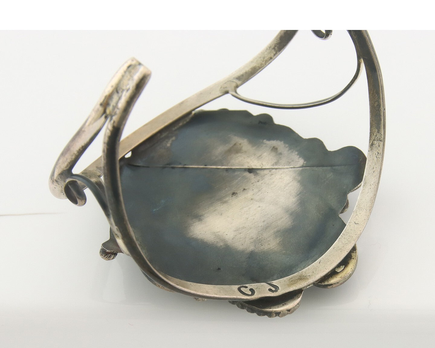 Navajo Bracelet 925 Silver Inlaid Coral & Turquoise Cuff Artist Signed CJ C.80's