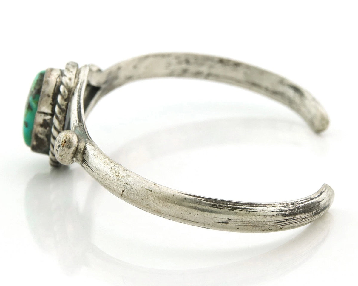 Navajo Cuff Bracelet 925 Sterling Silver Natural Turquoise Handmade Vintage