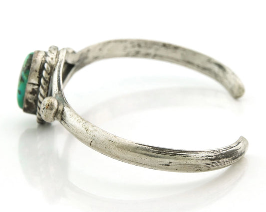 Navajo Cuff Bracelet 925 Sterling Silver Natural Turquoise Handmade Vintage