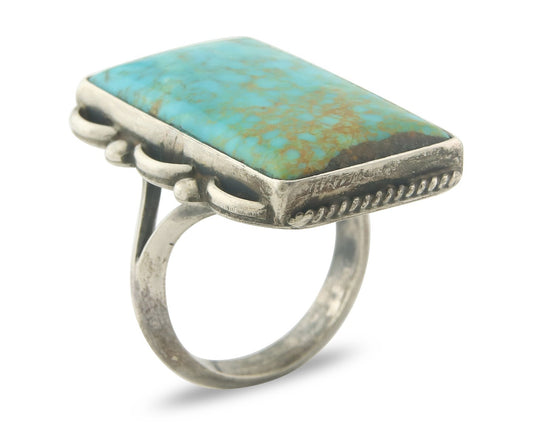 Vintage Ring 925 Sterling Authentic Turpen's Pawn Vault Turquoise Size 10
