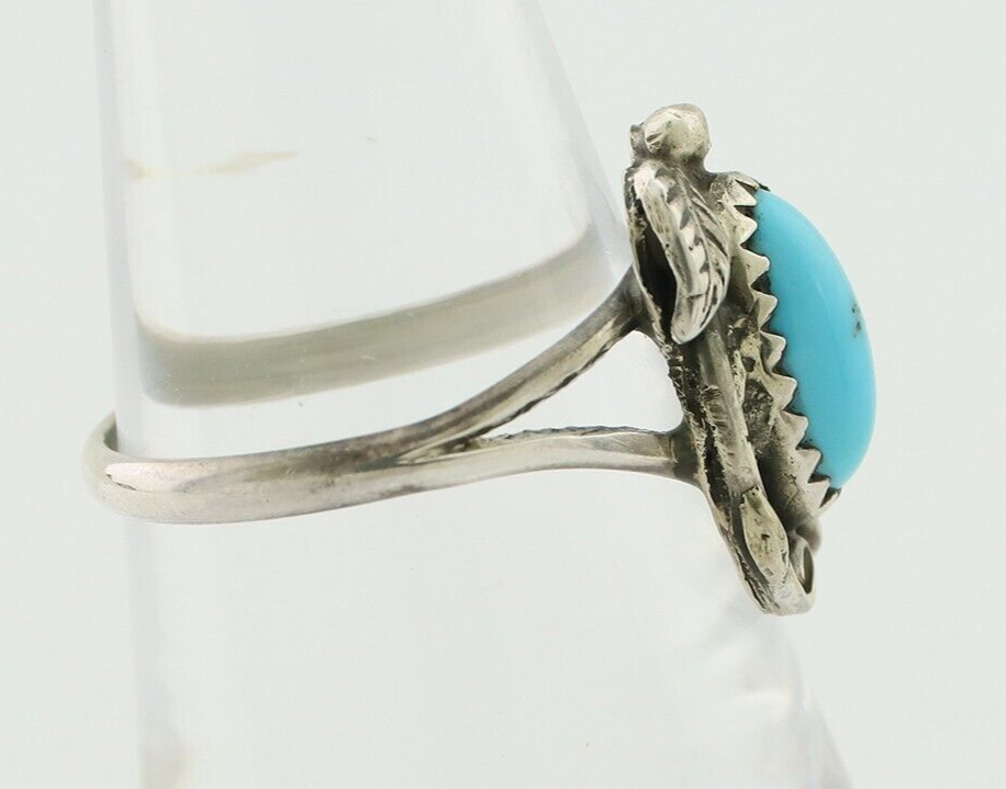 Navajo Handmade Ring 925 Silver Sleeping Beauty Artist Signed SC C.80's