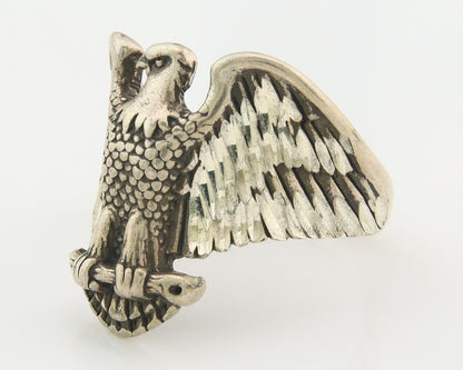 Navajo Eagle Ring Sterling Silver Traditional Authentic Size 10.0