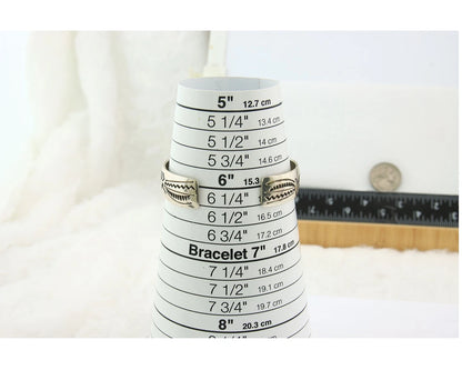 Navajo Cuff Bracelet Sterling Silver Authentic Turquoise Signed Stanley Bain