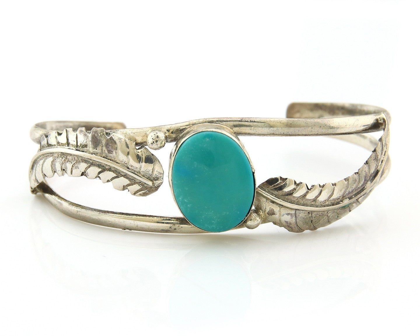 Navajo Bracelet Sterling Silver Turquoise Native American Artist Handmade