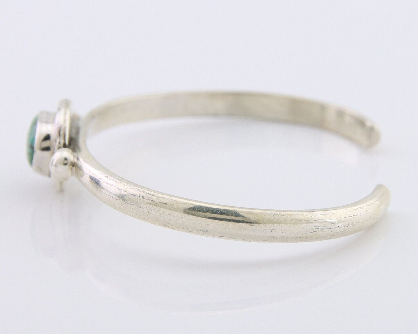 Navajo Bracelet 925 Silver Natural Turquoise Native American Artist C.80's