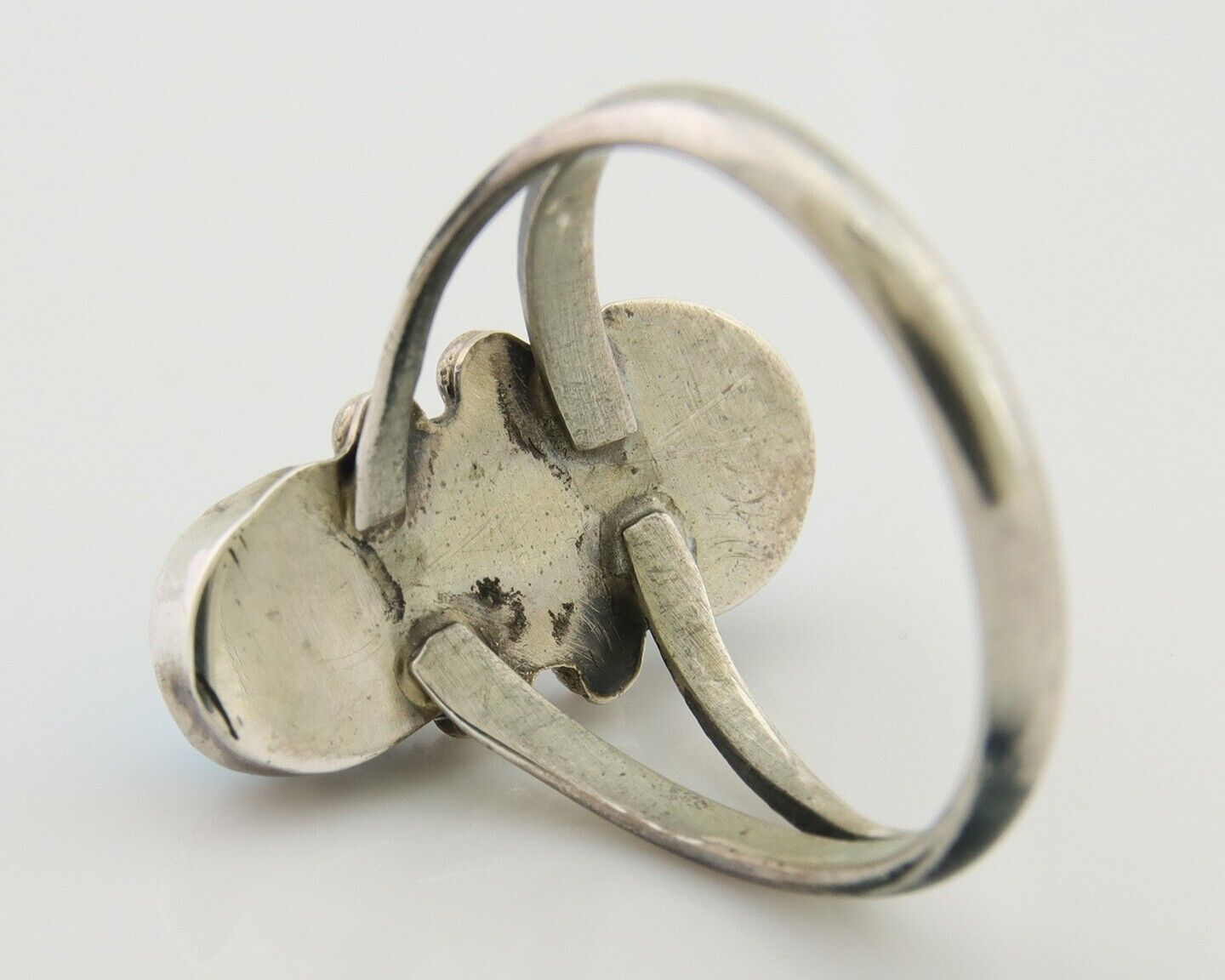 Navajo Ring 925 Silver Natural Blue Turquoise Native American Artist C.80's